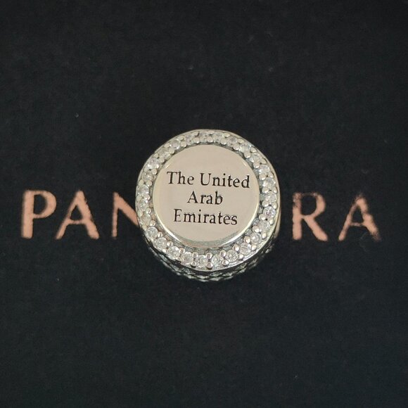 Pandora United Arab Emirates Flag Bead Charm Bracelet Pendant S925 Silver - Picture 2 of 8